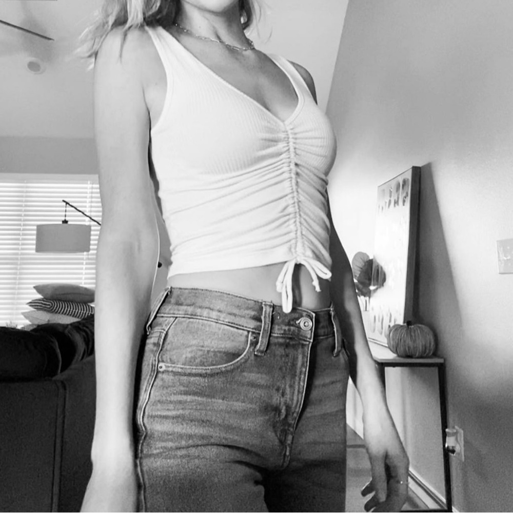 Cream colored tie top